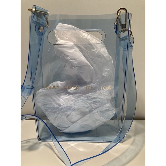 Beyoncé Cowboy Carter Clear Blue VIP Stadium Crossbody Bag 2025 Tour - Picture 1 of 8